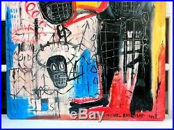 JEAN MICHEL BASQUIAT oil canvas era HARING POLLOCK de kooning KLINE Andy Warhol