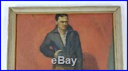Jack Green California Vintage WPA Era 1930's American Worker Oil Painting Listed
