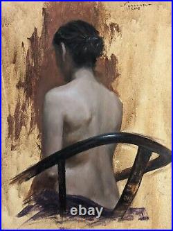 James Galindo Original Oil Painting on Canvas. 2008 Contemporary Figurative Nude