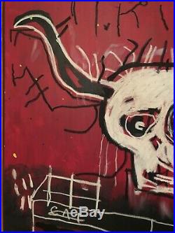 Jean Michel Basquiat Oil on Canvas, Picasso / Old Master Influenced