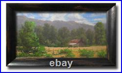 Jeff Love Original Oil Painting Barn Farm Western Ranch Cows Landscape Signed