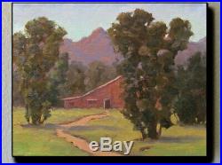 Jeff Love Original Oil Painting Country Red Barn Farm Landscape Impressionism