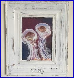 Jelly Fish, 9x11, Original Oil Painting, Frame