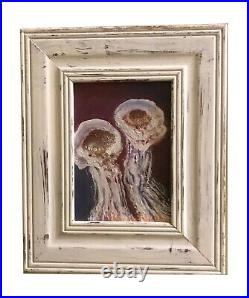 Jelly Fish, 9x11, Original Oil Painting, Frame