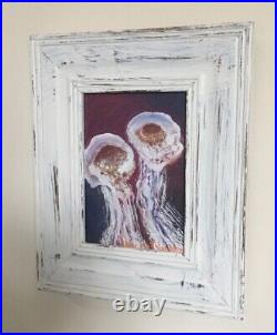 Jelly Fish, 9x11, Original Oil Painting, Frame