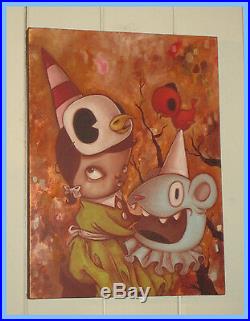 Kathie Olivas Original 1 Of A Kind Canvas Painting Plus Audrey Kawasaki Card