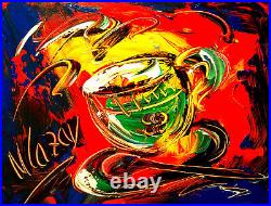 Kazav Coffee Impressionist Large Original Oil Painting Erth6