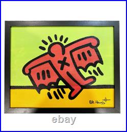 Keith Haring Batman Original Graffiti Pop Art Modern Painting