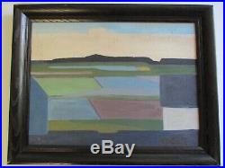 Knud Horup Abstract MID Century Modern Painting Expressionist 1960's Landscape