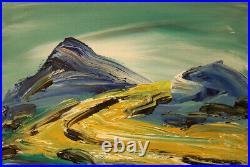 LANDSCAPE AMERICANA Original Oil PAINTING CITYSCAPE Abstract Modern Q34TE4R