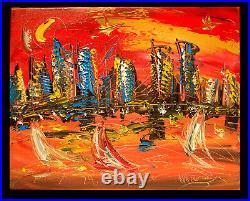 LANDSCAPE Mark Kazav Abstract Modern CANVAS Original Oil Painting 4EYh8TJ67