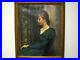 LARGE-ANTIQUE-1930-OIL-ON-CANVAS-PORTRAIT-PAINTING-YOUNG-WOMAN-Signed-H-SPECTOR-01-os