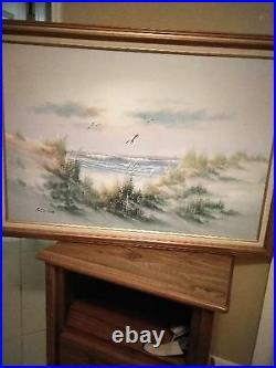 LARGE ORIGINAL PAINTING BY ANTONIO SEASCAPE/OCEAN SCENE 42X54 with frame