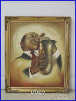 LF46484EC Saxophone Musician Framed Oil Painting On Canvas