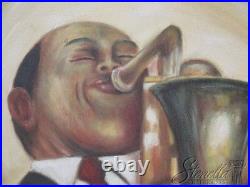 LF46484EC Saxophone Musician Framed Oil Painting On Canvas