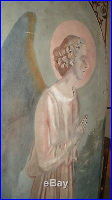 LIFE SIZE FRENCH ANTIQUE OIL on CANVAS PAINTING ANGEL MUST SEE LIFE-LIKE
