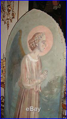 LIFE SIZE FRENCH ANTIQUE OIL on CANVAS PAINTING ANGEL MUST SEE LIFE-LIKE