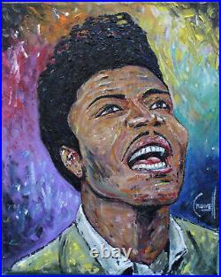 LITTLE RICHARD music ICON oil painting canvas original art 8x10 signed Crowell $