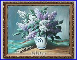 LIlac BOUQUET BEAUTIFUL OIL PAINTING ON CANVAS