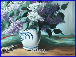 LIlac BOUQUET BEAUTIFUL OIL PAINTING ON CANVAS