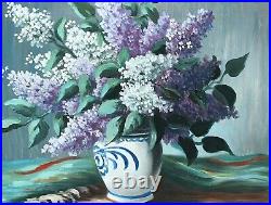 LIlac BOUQUET BEAUTIFUL OIL PAINTING ON CANVAS