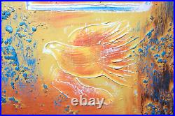 LOW PRICE PICASO style NAKED WOMAN RIDING ELPHANT SIGNED ABSTRACT OIL PAINTING