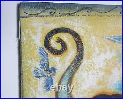 LOW PRICE PICASO style NAKED WOMAN RIDING ELPHANT SIGNED ABSTRACT OIL PAINTING