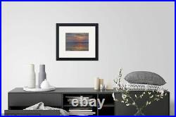 Lake sunset waterscape, Original artwork oil painting, landscape 11''x14