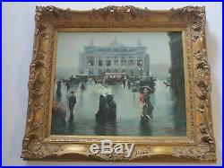 Large Finest Tibor Tasnadi Painting Masterful French France Paris Cafe Portrait