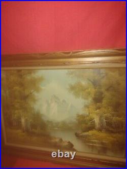Large Landscape Oil On Canvas Signed W. Young
