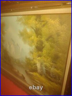 Large Landscape Oil On Canvas Signed W. Young