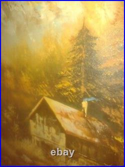 Large Oil On Canvas Painting Signed W. Cicero