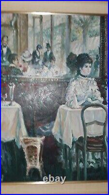 Large Vintage Oil Painting By Sebastian