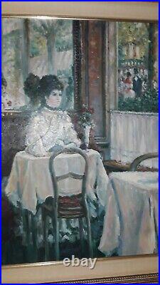 Large Vintage Oil Painting By Sebastian