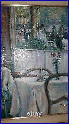 Large Vintage Oil Painting By Sebastian