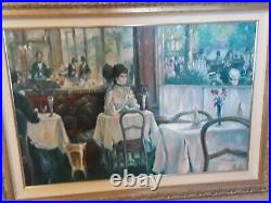 Large Vintage Oil Painting By Sebastian