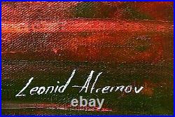 Leonid Afremov-Autumn Path-Original Oil Painting/Canvas/Hand Signed/COA/30x40