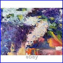 Lilac Blossom Original Oil Painting on Canvas Lilac Bouquet Flowers Art Floral W