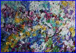 Lilacs in Bloom Original Oil Painting Impasto Flowers Art on Large Canvas