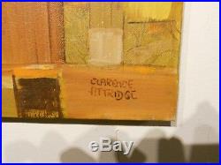 Listed American Artist Clarence Attridge Cubist Oil Painting on Canvas Signed