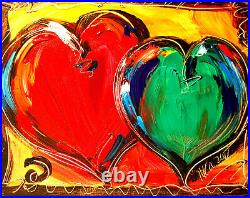 MARK KAZAV NICE HEARTS Pop Art Painting Original Oil Canvas Gallery Artist
