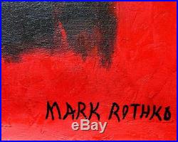 MARK ROTHKO / LARGE Authentic OIL on CANVAS AUTHENTIC PAINTING SIGNED