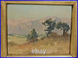 MAURICE BRAUN (1877-1941, San Diego, CA.) LANDSCAPE with MOUNTAINS, O/C, Signed