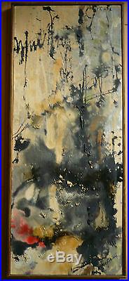 MERRY ELLEN FOSTER M. E. FOSTER, LISTED rare KANSAS ABSTRACTION EXPRESSIONISM OIL