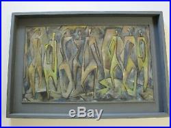 MID Century Modern Oil Painting Abstract Expressionism Cubist Cubism Nudes Chubb