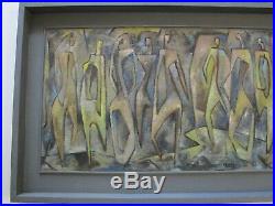 MID Century Modern Oil Painting Abstract Expressionism Cubist Cubism Nudes Chubb