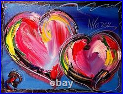 MODERN ABSTRACT HEARTS by Mark Kazav CANVAS Original Oil Painting ITYJO