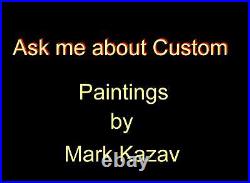 MODERN ABSTRACT HEARTS by Mark Kazav CANVAS Original Oil Painting ITYJO