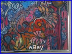 Mae Engron Vintage Abstract Painting African American Modernism Cubism 1970's