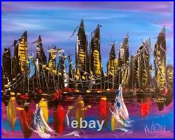 Mark Kazav Abstract Modern CANVAS Original Oil Painting CANVAS STRETCHEDh t4h